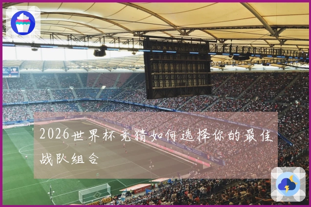 2026世界杯竞猜如何选择你的最佳战队组合